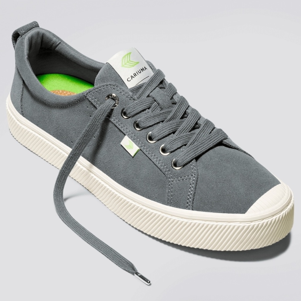 Women's Size 8.5 CARIUMA OCA Low Charcoal Gray Suede Sneaker